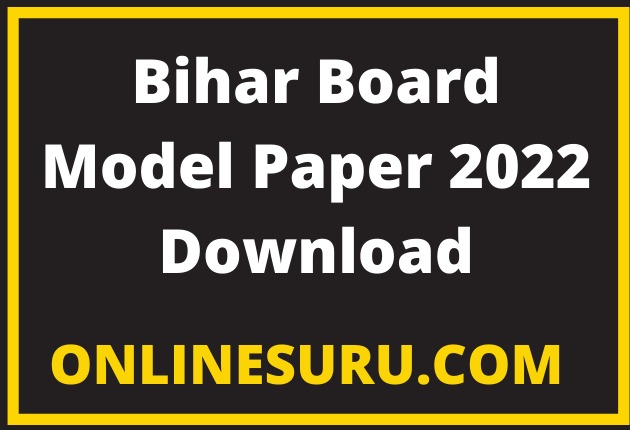 Bihar Board Model Paper 2022 Download