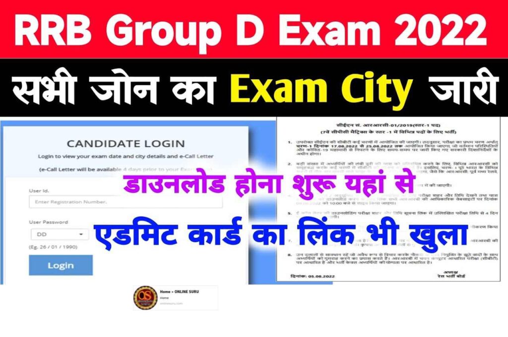 RRB Group D Exam City Live