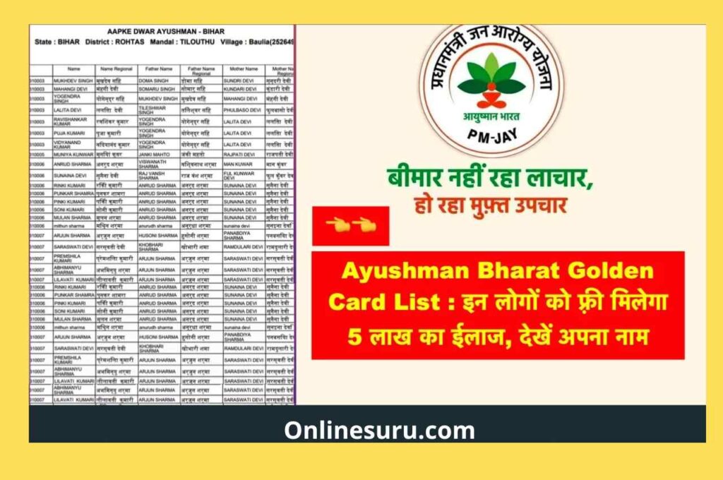 Ayushman Bharat Golden Card List
