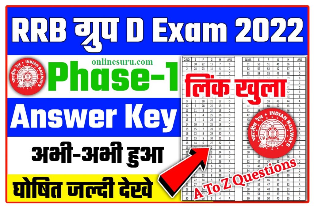 RRB Group D 2022 Answer Key Phase 1