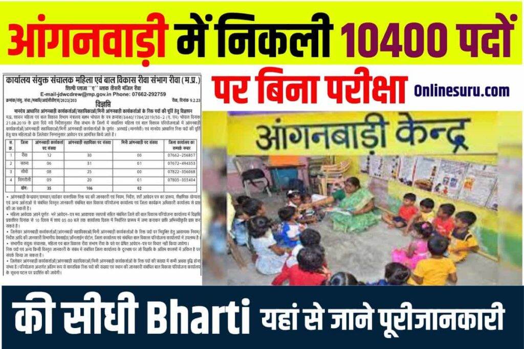 Anganwadi Bharti new Update