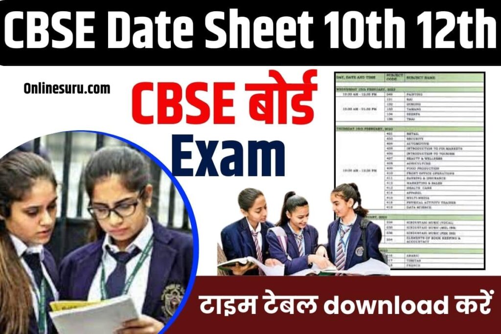 CBSE Date Sheet 10th12th