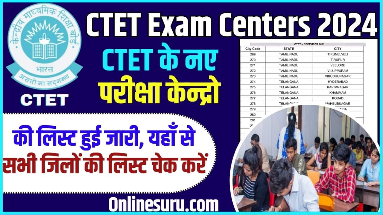 CTET Exam Centers 