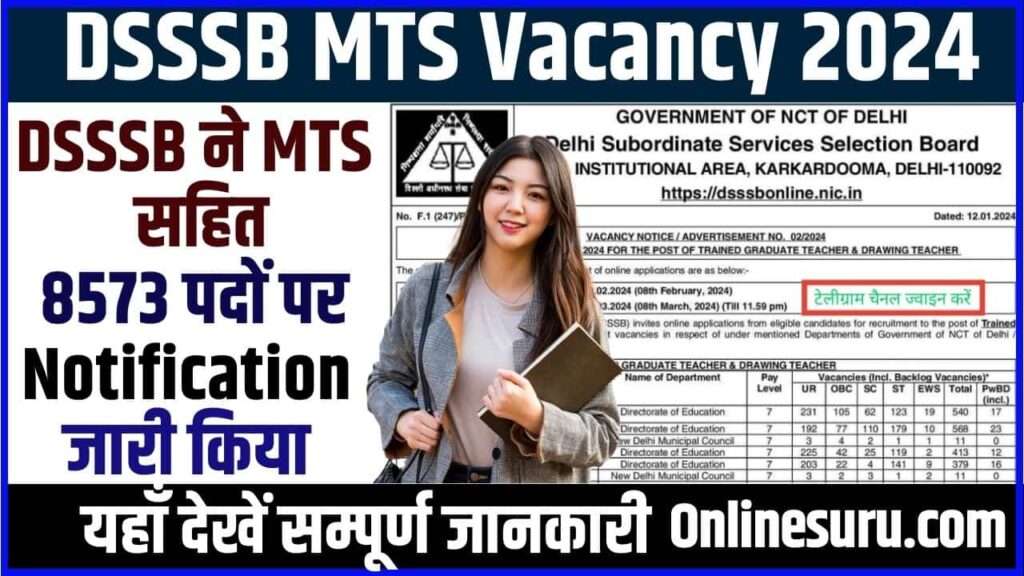 DSSSB MTS Vacancy