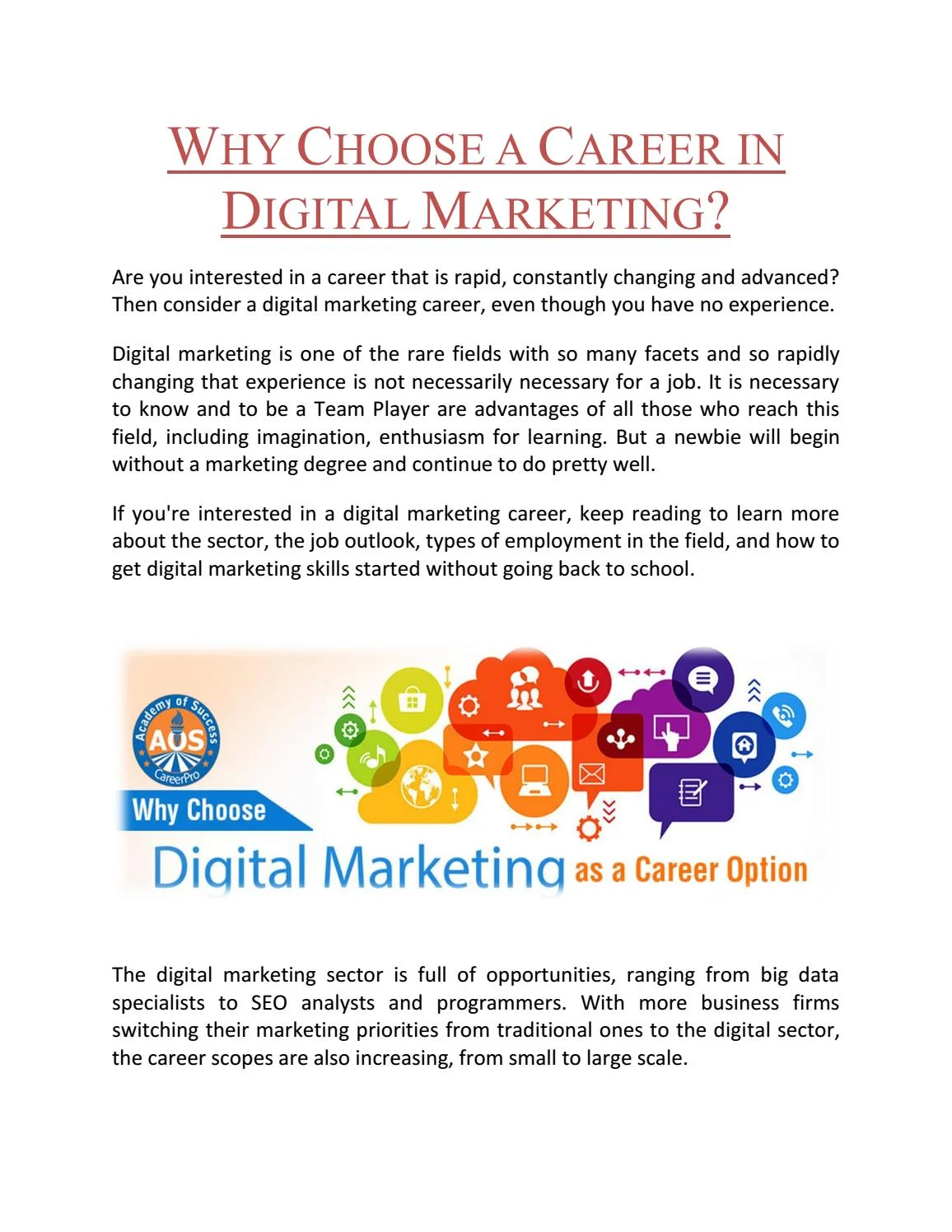 Digital Marketing Best Career Options 